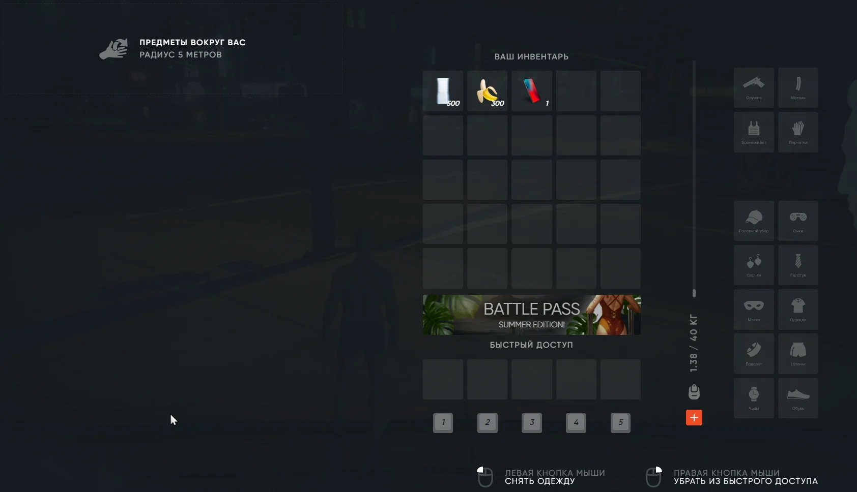 Original GTA V RP inventory interface